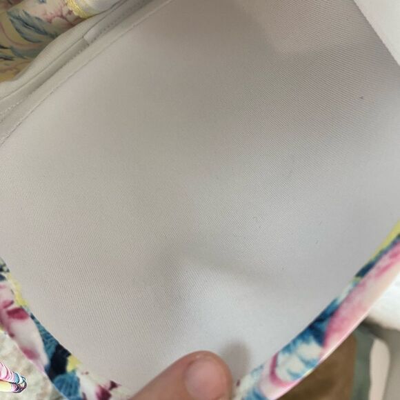 Torrid Swimwear Women’s Tankini Swim Top Size 2F Yellow Floral Padded Underwire - Picture 3 of 8